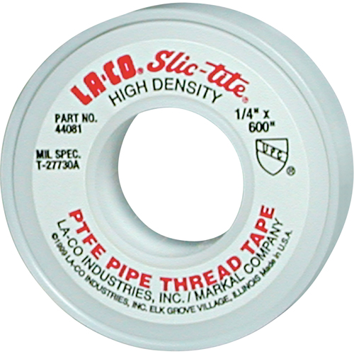 Slic-Tite&reg; PTFE Thread Tape, 600" L x 3/4" W, White Ontario Packaging