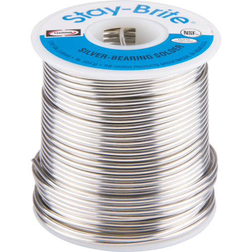 Stay-Brite&reg; Solders, Lead-Free, 96% Tin 4% Silver, Solid Core, 0.0625" Dia. Ontario Packaging