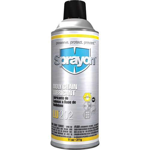 LU202 Moly Chain Lubricant, Aerosol Can Ontario Packaging