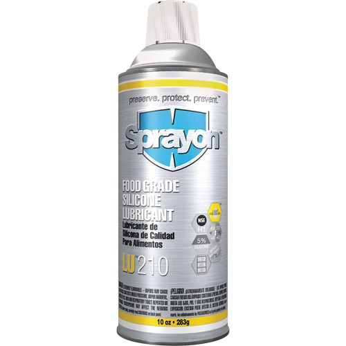LU210 Food Grade Silicone Lubricant, Aerosol Can Ontario Packaging