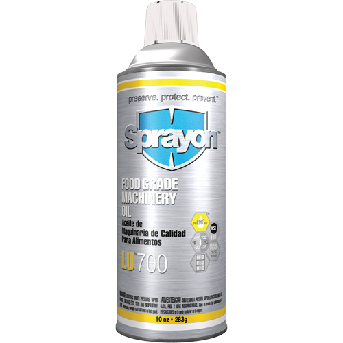 LU700 Food Grade Machinery Oil, 10 oz., Aerosol Can Ontario Packaging