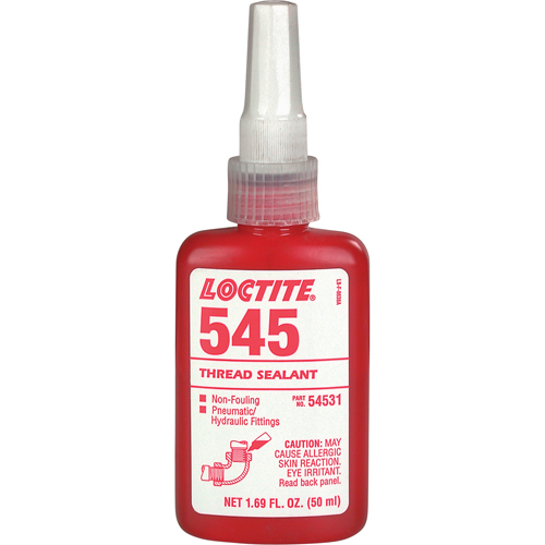 Thread Sealant 545 Hydraulic/Pneumatic Sealant, Bottle, 50 ml, -54° C - 149° C/-65° F - 300° F Ontario Packaging
