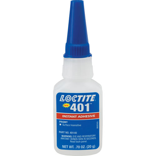 Prism 401 Instant Adhesive, Clear, Bottle, 20 g Ontario Packaging