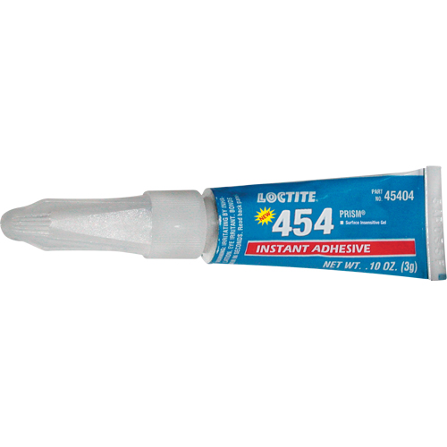 454 Prism&reg; Instant Adhesive Gel, Clear, Tube, 3 g Ontario Packaging