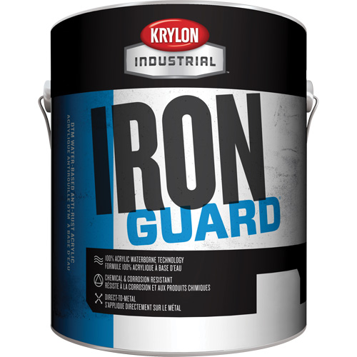 Industrial Iron Guard&reg; Water-Based Enamel, 3.78 L, Gallon, Red Ontario Packaging