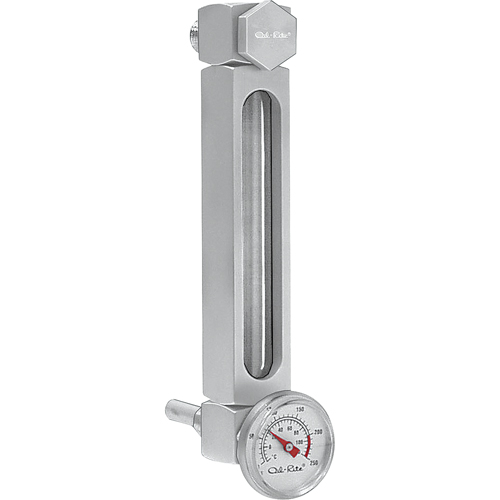 Aluminum Liquid Level Gauge, Threaded, 10" L, 205°F (96.11° C) Ontario Packaging