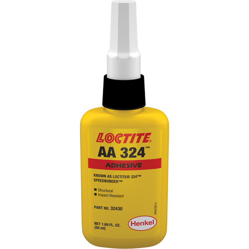 324 Speedbonder Structural Acrylic Adhesive, Two-Part, 50 ml, Bottle, Yellow Ontario Packaging