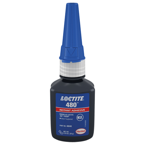480 Instant Adhesive, Black, Tube, 20 g Ontario Packaging