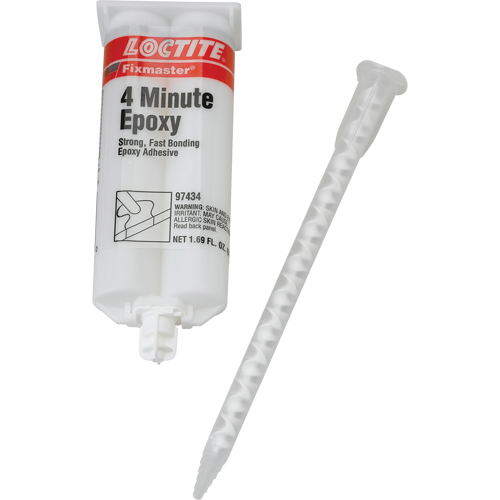 Adh&eacute;sif 4 minutes Fixmaster, 50 ml, Cartouche double, Deux composants, Ambr&eacute;e Ontario Packaging