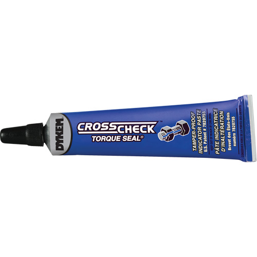 P&acirc;te indicatrice inviolable Cross-Check Torque Seal, 1 liq. oz., Tube, Bleu Ontario Packaging