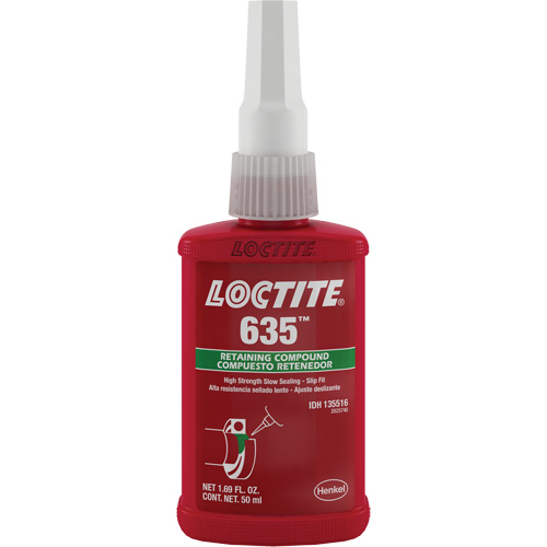 Compos&eacute; de retenue Loctite 635, 50 ml, Bouteille, Vert Ontario Packaging