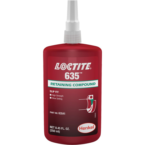 Compos&eacute; de retenue Loctite 635, 250 ml, Bouteille, Vert Ontario Packaging