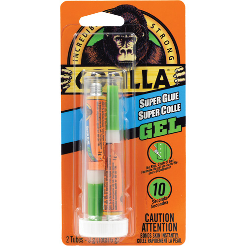 Super Glue Gel, 2 x 3 g, Tube, Clear Ontario Packaging
