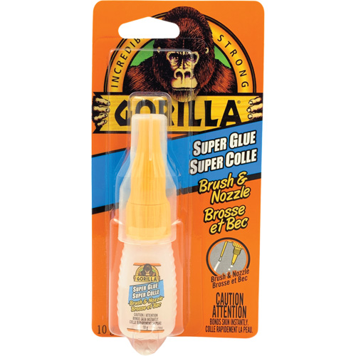Super Glue Brush & Nozzle, 10 g, Bottle, Clear Ontario Packaging