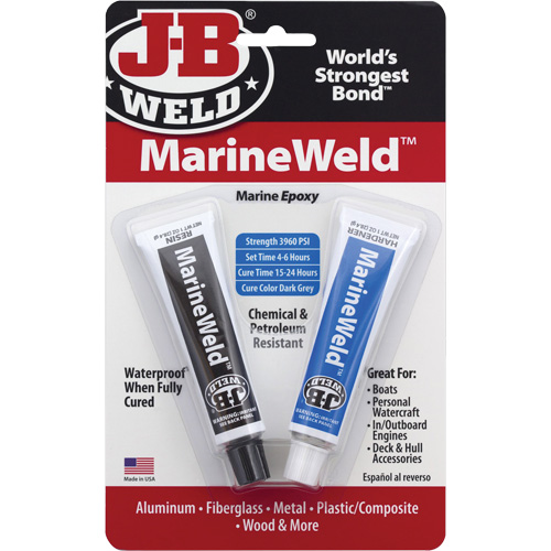 Colle &eacute;poxyde de qualit&eacute; marine, Deux composants, Tube, 3 oz., Gris Ontario Packaging