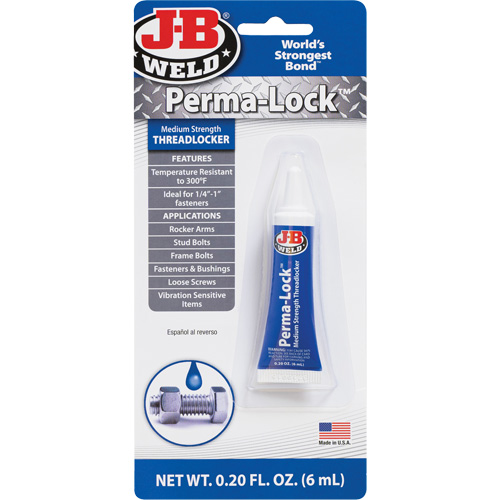 Perma-Lock Threadlocker, Blue, Medium, 6 ml, Tube Ontario Packaging