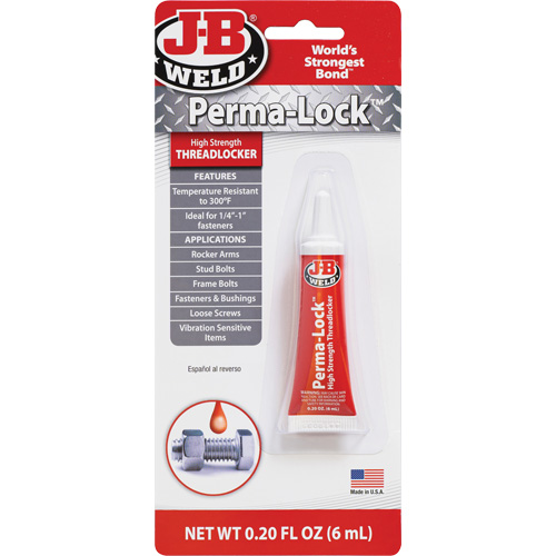 Compos&eacute; de blocage Perma-Lock, Rouge, &eacute;lev&eacute;, 6 ml, Tube Ontario Packaging