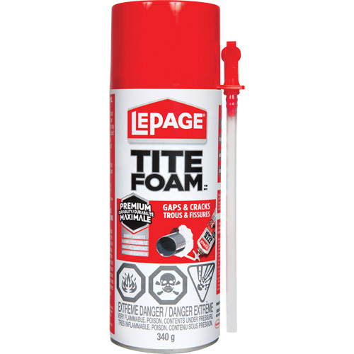 Titefoam Gaps & Cracks Insulating Foam Sealant, Aerosol Can, White Ontario Packaging