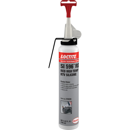 Adh&eacute;sif mastic d'&eacute;tanch&eacute;it&eacute; &agrave; base de silicone r&eacute;sistant aux variations de temp&eacute;rature &eacute;lev&eacute;e Superflex, Canette a&eacute;rosol, Rouge Ontario Packaging