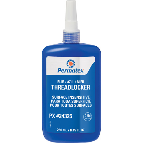 Surface Insensitive Threadlocker, Blue, High, 250 ml, Bottle Ontario Packaging