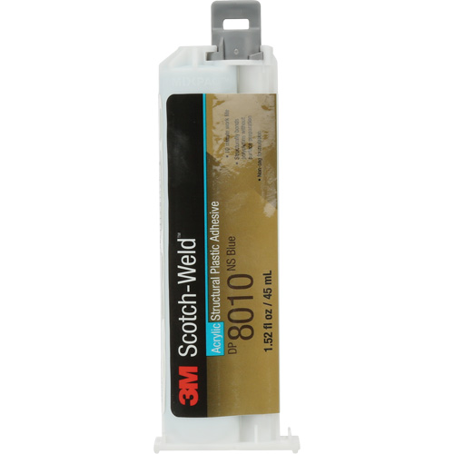 Scotch-Weld Structural Plastic Adhesive, Two-Part, Dual Cartridge, 45 ml, Blue Ontario Packaging