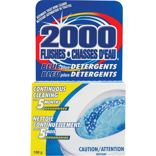 2000 Flushes&reg; Blue Plus Toilet Bowl Cleaning Detergent, 100 g, Tablet Ontario Packaging
