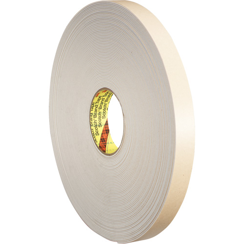 Ruban double face en mousse, 66 m (216') lo x 25,4 mm (1") la, 31 mils, Poly&eacute;thyl&egrave;ne Ontario Packaging