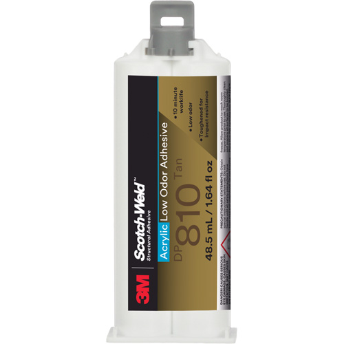 Scotch-Weld Low-Odor Acrylic Adhesive, Two-Part, Cartridge, 1.64 fl. oz., Off-White Ontario Packaging