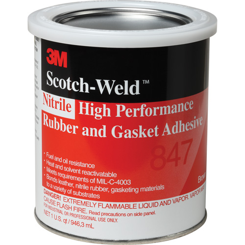 Adh&eacute;sif haute performance pour caoutchouc et joints Scotch-Weld, Gallon, Brun Ontario Packaging