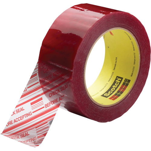 Ruban d'emballage avec message de s&eacute;curit&eacute; Scotch 3779, Adh&eacute;sif Acrylique, 1,8 mils, 48 mm (2") x 100 m (328') Ontario Packaging