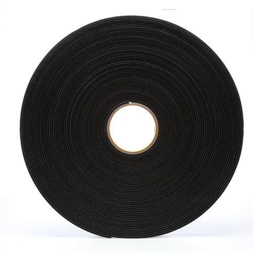 4508 Vinyl Foam Tape, 25.4 mm (1") W x 32.9 m (108') L, 125 mils, Black Ontario Packaging