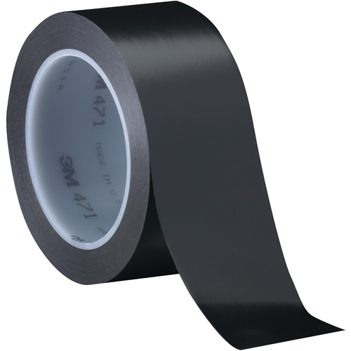 Ruban en vinyle 471, 76 mm (3") la x 32,9 m (108') lo, 5,2 mils, Noir Ontario Packaging