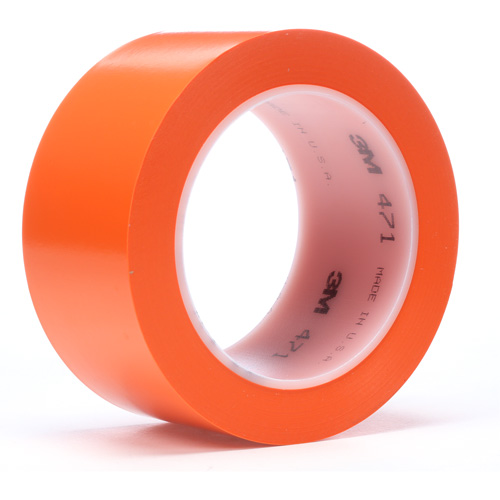 471 Vinyl Tape, 19 mm (3/4") W x 32.9 m (108') L, 5.2 mils, Orange Ontario Packaging