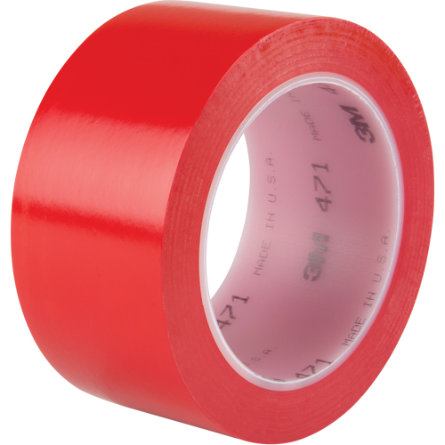 Ruban en vinyle 471, 50,8 mm (2") la x 32,9 m (108') lo, 5,3 mils, Rouge Ontario Packaging