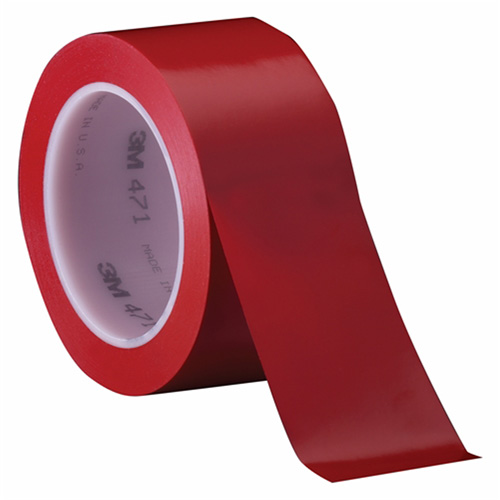 471 Vinyl Tape, 102 mm (4") W x 32.9 m (108') L, 5.2 mils, Red Ontario Packaging
