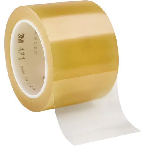 471 Vinyl Tape, 76.2 mm (3") W x 32.9 m (108') L, 5.2 mils, Clear Ontario Packaging