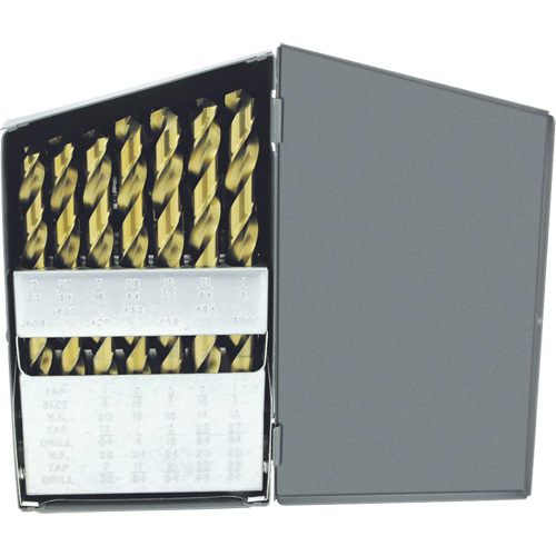 GF29CB Jeu de forets Jet-Kut de qualit&eacute; sup&eacute;rieure, 29 morceaux, Cobalt Ontario Packaging