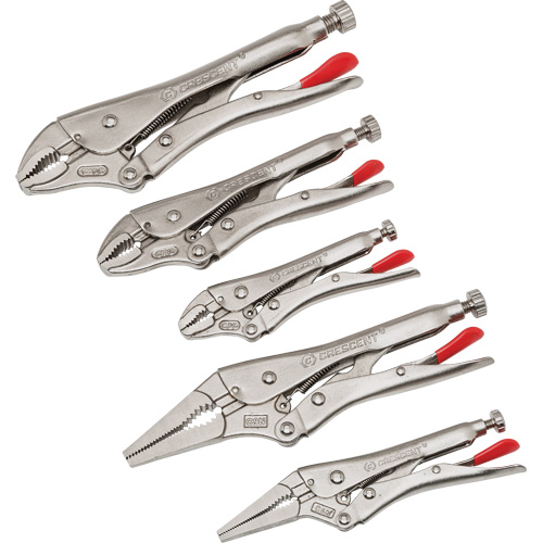5-Piece Curved & Long Nose Locking Plier Set, 14-1/2" L Ontario Packaging