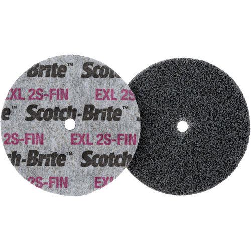 Meule homog&egrave;ne Scotch-Brite EXL, 3" x 1/2", Arbre de 1/4" Ontario Packaging