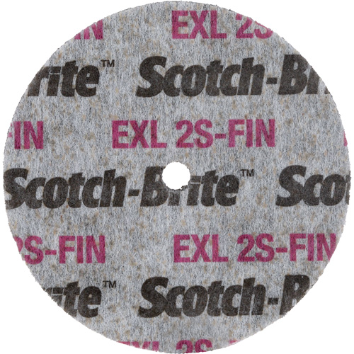 Meule homog&egrave;ne Scotch-Brite EXL, 3" x 1/2", Arbre de 1/4" Ontario Packaging