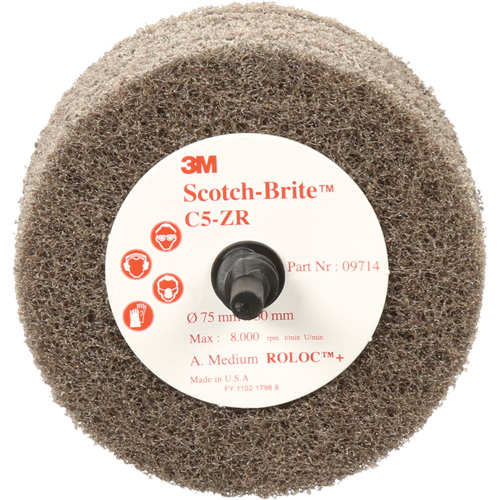 Disque de tronçonnage et de polissage Scotch-Brite, 75 mm x 30 mm, Arbre de 20 mm, Oxyde d'aluminium, 7500 Tr/min Ontario Packaging