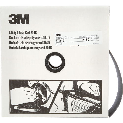 Rouleau de toile abrasive utilitaire 314D, 2" la x 150' lo, Grain 100J Ontario Packaging