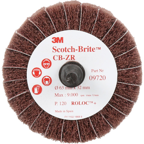 Disque combin&eacute; Scotch-Brite, 2-1/2" dia., Grain 120, Oxyde d'aluminium Ontario Packaging