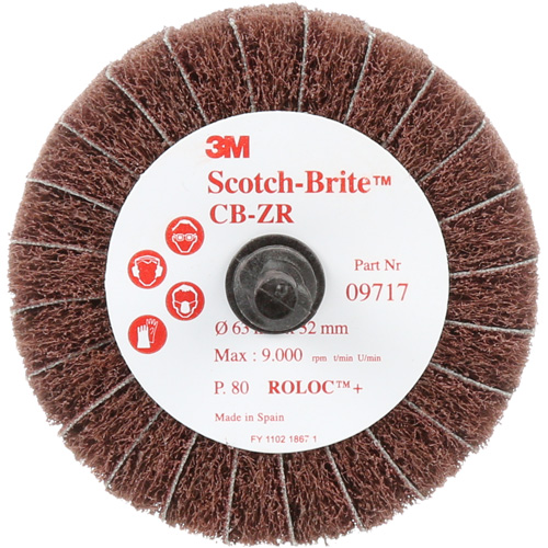 Scotch-Brite Combi-Wheel, 2-1/2" Dia., 80 Grit, Aluminum Oxide Ontario Packaging