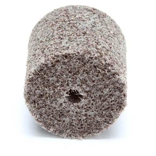 Meule d'abrasion et de polissage unitaris&eacute;e Scotch-Brite, 1" x 1", Arbre de 3/16"-7, Grain de Moyen, Oxyde d'aluminium Ontario Packaging