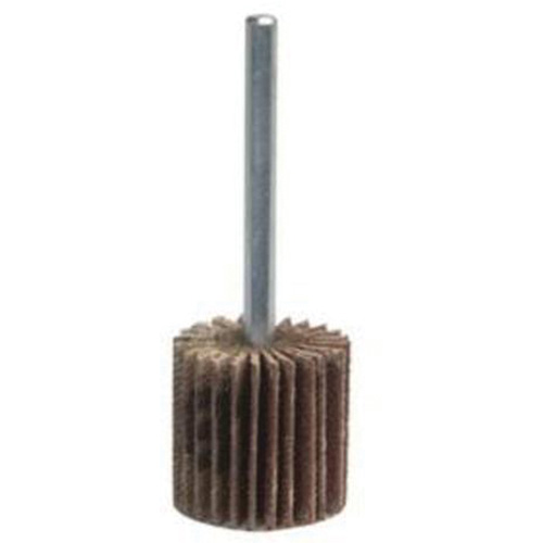 Grind-O-Flex Mini Mounted Flap Wheel, Aluminum Oxide, 240 Grit, 2" x 1/2" x 1/4" Ontario Packaging
