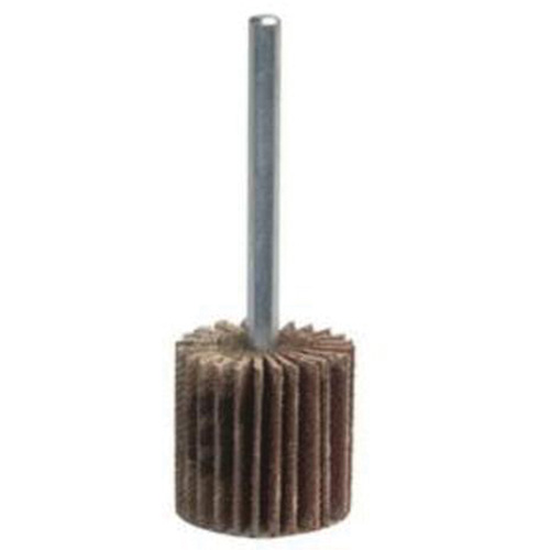 Super Finish Mini Flap Wheel, Aluminum Oxide, 120 Grit, 1-3/4" x 1/2" x 1/4" Ontario Packaging
