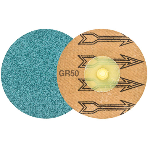 TWIST TOPCUT Sanding Disc, 3" Dia., 50 Grit, Zirconium Ontario Packaging