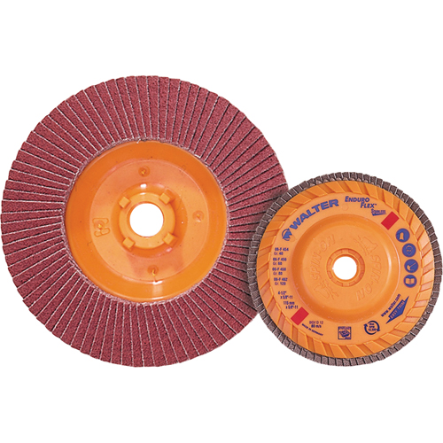 Enduro-Flex Stainless Flap Disc, 5" x 5/8"-11, Type 27, 60 Grit, Zirconia Alumina Ontario Packaging