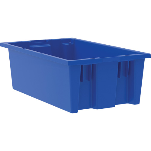 Contenant empilable et emboîtable, 6" x 11" x 18", Bleu Ontario Packaging